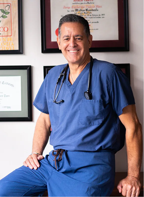 Médico en su consultorio